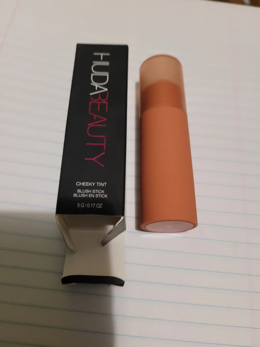 HUDA BEAUTY Cheeky Tint Blush Stick In Perky Peach